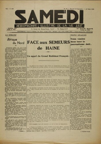 Samedi N°32 ( 29 septembre 1937 )